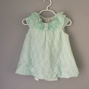 Marmellata 2 Pc Girls Mint Green Lace Tunic Top Dress and Leggings